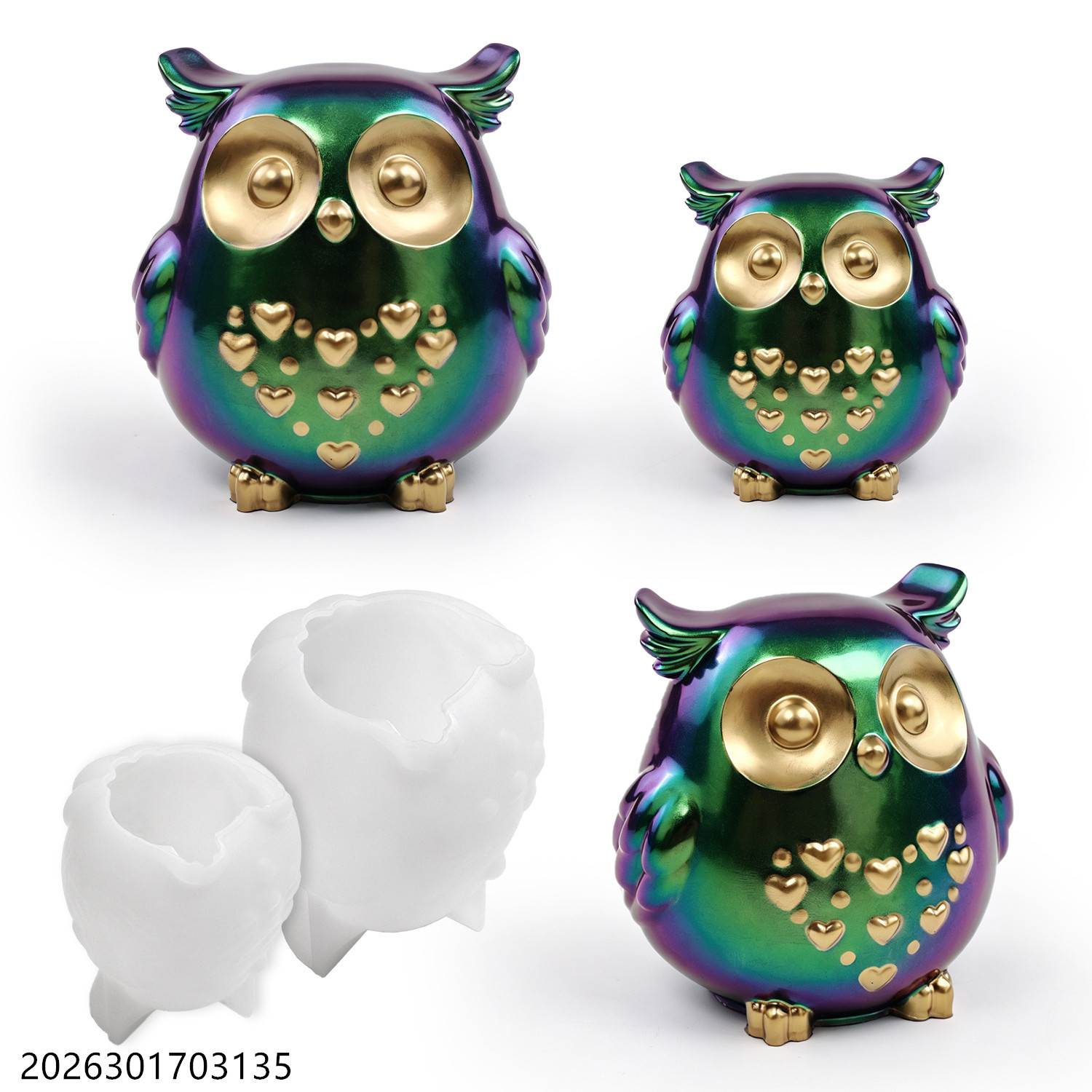 Candle Making Kits - Molde de Silicone Coruja 3D em