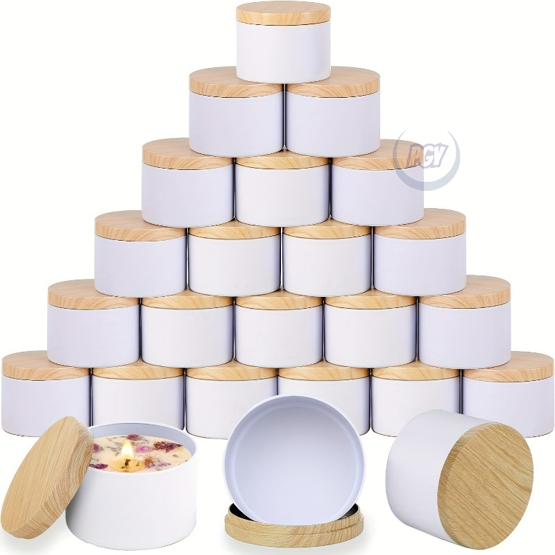 Jarra de vela de metal branco, - Candle Making Jars With Lids avaliação e preço