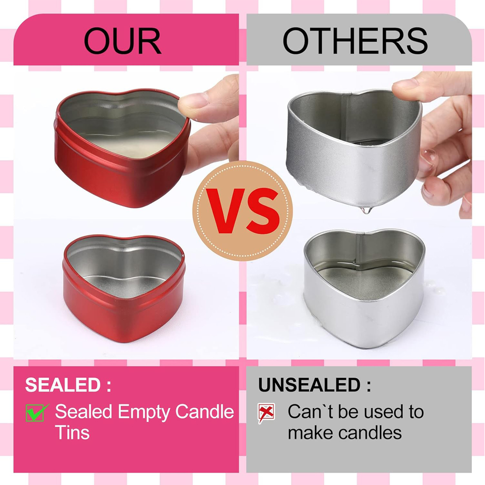 Latas de metal em forma de cor - Candle Making Jars With Lids avaliação e preço