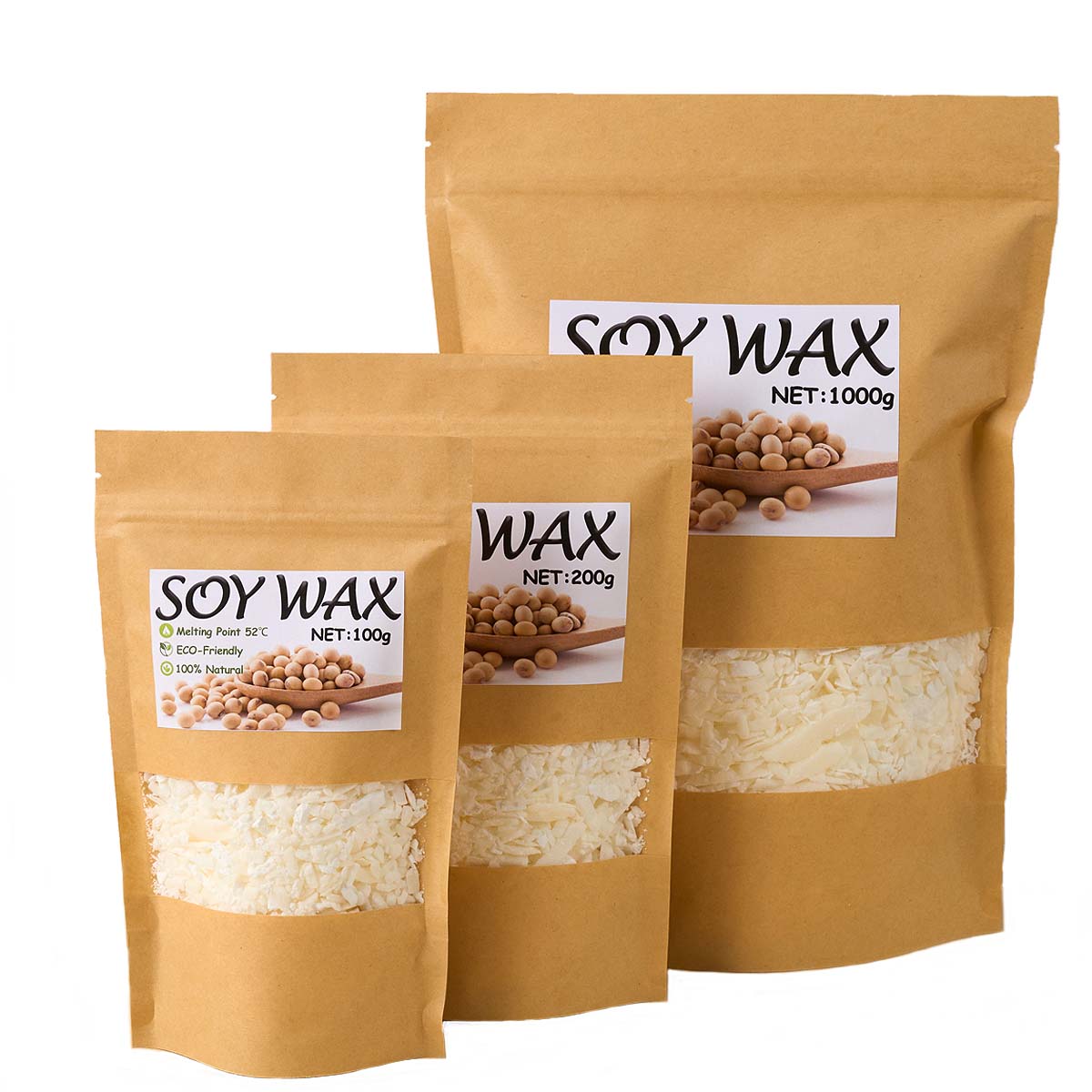 1 libras de cera de soja branc - Candle Making Kits avaliação e preço