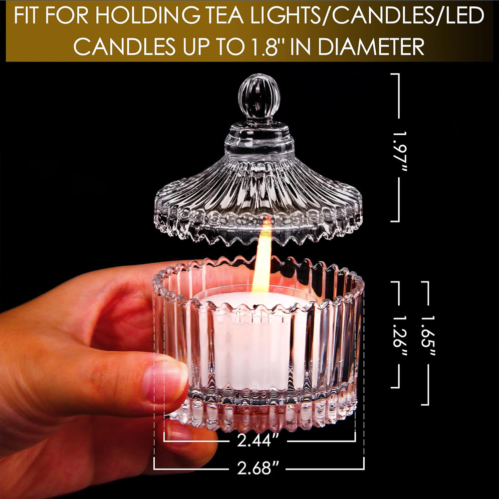 Suportes para velas votivas co - Candle Making Jars With Lids avaliação e preço